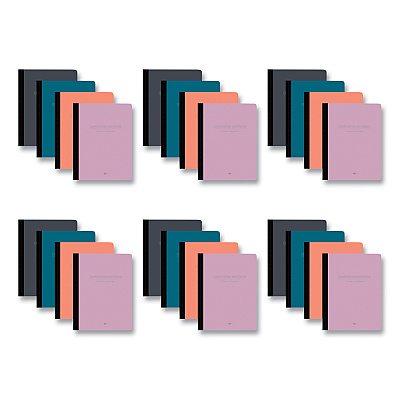 Roaring Spring Poly Flex Composition Notebook, Med/College Rule, Assorted Cover, (70) 9.75 x 7.5 Sheets, 24/Carton (ROA77294CS)