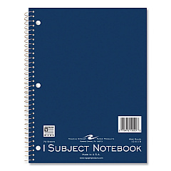 Roaring Spring Subject Wirebound Promo Notebook, 1-Subject, Wide/Legal Rule, Assorted Cover, (70) 10.5 x 8 Sheets, 24/Carton (ROA10021CS)