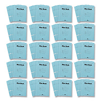 Roaring Spring Examination Blue Book, Wide/Legal Rule, Blue Cover, (6) 8.5 x 7 Sheets, 1,000/Carton (ROA77511CS)
