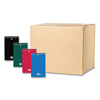Roaring Spring Memo Pad, Randomly Assorted Cover Color, Narrow Rule, 75 White 3 x 5 Sheets, 72/Carton (ROA14016CS)
