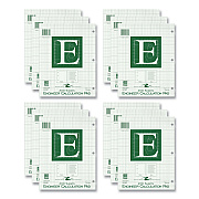 Roaring Spring Engineer Pad, (0.5" Margins), Quad Rule (5 sq/in, 1 sq/in), 200 Light Green 8.5 x 11 Sheets/Pad, 12/Carton (ROA95389CS)
