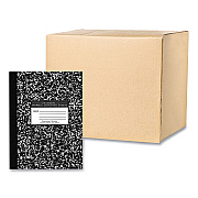 Roaring Spring Flexible Cover Composition Book, Med/College Rule, Black Marble Cover, (80) 10.25 x 7.88 Sheets, 48/Carton (ROA77481CS)