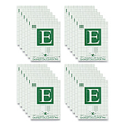 Roaring Spring Engineer Pad, (1.25" Margin), Quad Rule (5 sq/in, 1 sq/in), 100 Light Green 8.5 x 11 Sheets/Pad, 24/Carton (ROA95582CS)