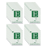 Roaring Spring Engineer Pad, (1.25" Margin), Quad Rule (5 sq/in, 1 sq/in), 100 Light Green 8.5 x 11 Sheets/Pad, 24/Carton (ROA95582CS)