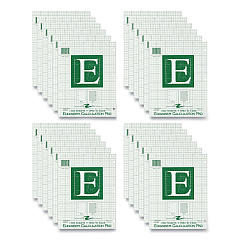 Roaring Spring Engineer Pad, (1.25" Margin), Quad Rule (5 sq/in, 1 sq/in), 100 Light Green 8.5 x 11 Sheets/Pad, 24/Carton (ROA95582CS)
