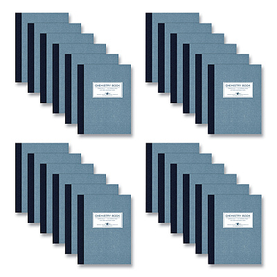 Roaring Spring Lab and Science Chemistry Notebook, Narrow Rule, Blue Cover, (60) 9.25 x 7.5 Sheets, 24/Carton (ROA77571CS)