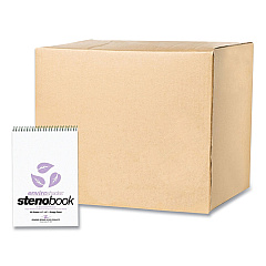 Roaring Spring EnviroShades Steno Pad, Gregg Rule, White Cover, 80 Orchid 6 x 9 Sheets, 24 Pads/Carton (ROA12264CS)