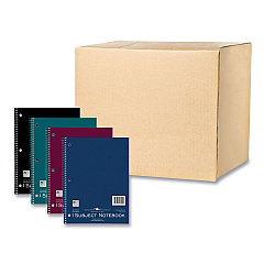 Roaring Spring Subject Wirebound Notebook, 1-Subject, Medium/College Rule, Assorted Cover, (70) 10.5 x 8 Sheets, 24/Carton (ROA10322CS)