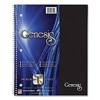 Roaring Spring Genesis Notebook, 1-Subject, Medium/College Rule, Randomly Assorted Cover Color, (100) 11 x 9 Sheets, 12/Carton (ROA13112CS)