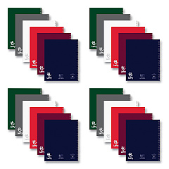 Roaring Spring Lefty Notebook, 1 Subject, College Rule, Randomly Assorted Cover Color, (200) 11 x 8.5 Sheets, 24/Carton (ROA11096CS)