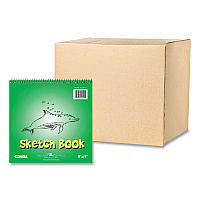 Roaring Spring Kids Sketch Notepad, Green Cover, 40 White 9 x 9 Sheets, 12/Carton (ROA52509CS)