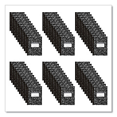 Roaring Spring Flexible Cover Composition Notebook, Wide/Legal Rule, Black Marble Cover, (60) 10 x 8 Sheets, 72/Carton (ROA77505CS)