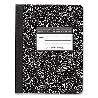 Roaring Spring Hardcover Composition Book, Quadrille 5 sq/in Rule, Black Marble Cover, (80) 9.75 x 7.5 Sheets, 48/Carton (ROA77227CS)