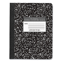 Roaring Spring Hardcover Composition Book, Quadrille 5 sq/in Rule, Black Marble Cover, (80) 9.75 x 7.5 Sheets, 48/Carton (ROA77227CS)