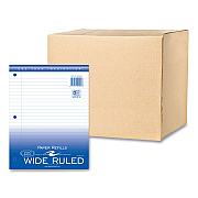 Roaring Spring Loose Leaf Paper, 8 x 10.5, 3-Hole Punched, Wide Rule, White, 200 Sheets/Pack, 24 Packs/Carton (ROA20020CS)