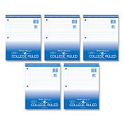 Roaring Spring Loose Leaf Paper, 8.5 x 11, 3-Hole Punched, College Rule, White, 500 Sheets/Pack, 5 Packs/Carton (ROA83909CS)