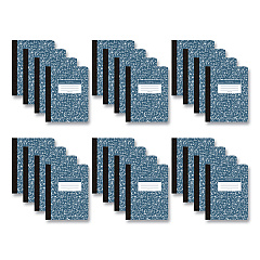 Roaring Spring Hardcover Marble Composition Book, Unruled, Blue Marble Cover, (100) 9.75 x 7.5 Sheets, 24/Carton (ROA77261CS)