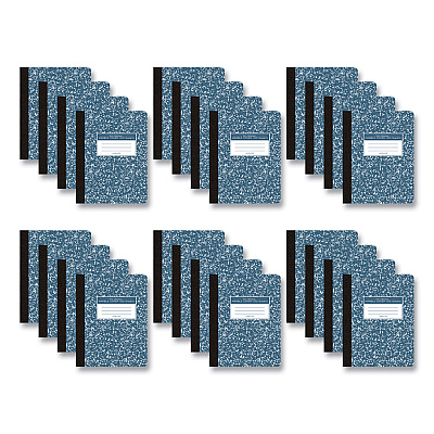 Roaring Spring Hardcover Marble Composition Book, Unruled, Blue Marble Cover, (100) 9.75 x 7.5 Sheets, 24/Carton (ROA77261CS)
