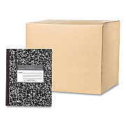Roaring Spring Flexible Cover Composition Notebook, Wide/Legal Rule, Black Marble Cover, (100) 8.5 x 7 Sheets, 144/Carton (ROA77331CS)