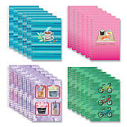 Roaring Spring Lifenotes Wirebound Notebook, 1 Subject, Medium/College Rule, Assorted Cover, (80) 7 x 5 Sheets, 24/Carton (ROA12511CS)