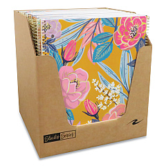 Roaring Spring Studio Series Notebook, 1-Subject, College Rule, Assorted Covers Set 2, (70) 11 x 9 Sheets, 24/Carton (ROA11322CS)