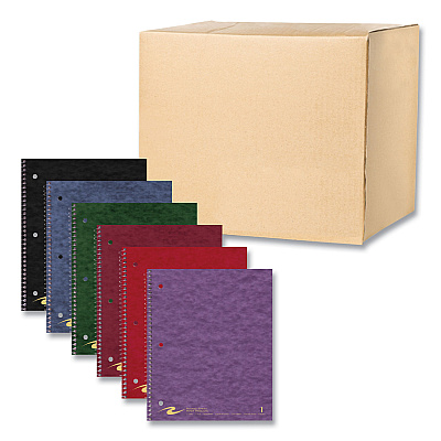 Roaring Spring Subject Wirebound Notebook, 1-Subject, Medium/College Rule, Randomly Assorted Cover, (100) 11 x 9 Sheets, 24/Carton (ROA11354CS)