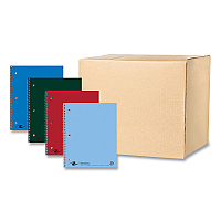 Roaring Spring Subject Wirebound Notebook, 2-Subject, Medium/College Rule, Assorted Cover, (100) 11 x 9 Sheets, 24/Carton (ROA11085CS)
