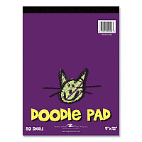 Roaring Spring Kids Doodle Pad, 80 White 9 x 12 Sheets, 12/Carton (ROA50100CS)