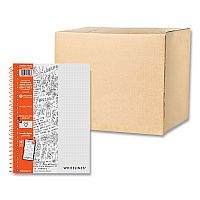 Roaring Spring Whitelines Notebook, Dot Rule (5 mm), Gray/Orange Cover, (70) 8.25 x 5.75 Sheets, 12/Carton (ROA17006CS)