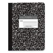 Roaring Spring Hardcover Marble Composition Book, Wide/Legal Rule, Black Marble Cover, (50) 9.75 x 7.5 Sheets, 48/Carton (ROA77220CS)