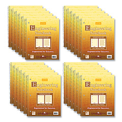 Roaring Spring Wirebound Engineering Notebook, 20 lb Paper Stock, Buff Cover, 80 Buff 11 x 8.5 Sheets, 24/Carton (ROA13182CS)