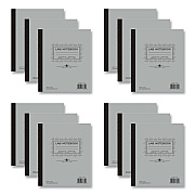 Roaring Spring Lab and Science Carbonless Notebook, Quad Rule (4 sq/in), Gray Cover, (100) 11x9.25 Sheets, 12/Carton (ROA77645CS)