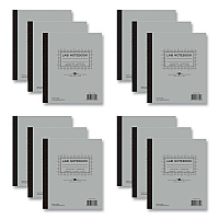 Roaring Spring Lab and Science Carbonless Notebook, Quad Rule (4 sq/in), Gray Cover, (100) 11x9.25 Sheets, 12/Carton (ROA77645CS)