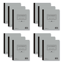 Roaring Spring Lab and Science Carbonless Notebook, Quad Rule (4 sq/in), Gray Cover, (100) 11x9.25 Sheets, 12/Carton (ROA77645CS)