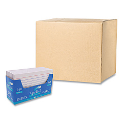 Roaring Spring Trayed Index Cards, Narrow Rule, 3 x 5, 240 Cards/Tray, 36/Carton (ROA28031CS)