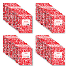 Roaring Spring Wirebound Composition Book, 1 Sub, Grade 1 Manuscript Format, Red Cover, (36) 9.75 x 7.5 Sheets, 48/Carton (ROA10203CS)