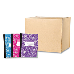 Roaring Spring Flexible Cover Marble Composition Book, Med/College Rule, Assorted Cover, (80) 10.25 x 7.88 Sheets, 48/Carton (ROA77480CS)