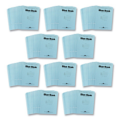 Roaring Spring Examination Blue Book, Wide/Legal Rule, Blue Cover, (6) 11 x 8.5 Sheets, 500/Carton (ROA77516CS)