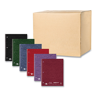 Roaring Spring Stasher Wirebound Notebooks, 1-Subject, Medium/College Rule, Randomly Assorted Cover, (100) 11 x 9 Sheets, 24/Carton (ROA13098CS)