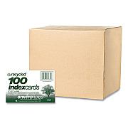 Roaring Spring Environotes Recycled Index Cards, Narrow Ruled, 4 x 6, White, 100 Cards, 36/Carton (ROA74834CS)