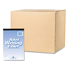 Roaring Spring Writing Tablet, Wide/Legal Rule, 100 White 6 x 9 Sheets, 48/Carton (ROA63046CS)