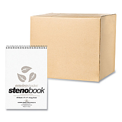 Roaring Spring EnviroShades Steno Pad, Gregg Rule, White Cover, 80 Gray 6 x 9 Sheets, 24 Pads/Carton (ROA12274CS)