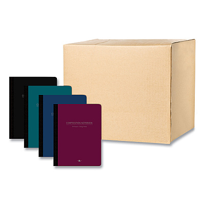 Roaring Spring Poly Flex Composition Notebook, Med/College Rule, Assorted Cover, (70) 9.75 x 7.5 Sheets, 24/Carton (ROA77293CS)