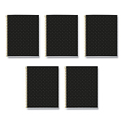 Roaring Spring MR M Fashion Notebook, 4-Subject, Medium/College Rule, Black Dots Cover, (120) 11 x 8.5 Sheets, 5/Carton (ROA48293CS)