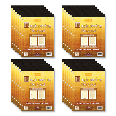 Roaring Spring Covered Engineering Pad, 5 sq/in Quadrille Rule, 80 Buff 8.5 x 11 Sheets, 24/Carton (ROA95370CS)