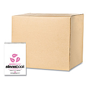 Roaring Spring EnviroShades Steno Pad, Gregg Rule, White Cover, 80 Pink 6 x 9 Sheets, 24 Pads/Carton (ROA12254CS)