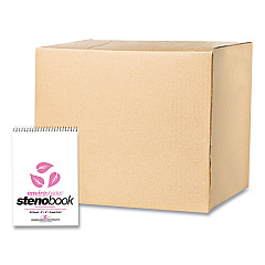Roaring Spring EnviroShades Steno Pad, Gregg Rule, White Cover, 80 Pink 6 x 9 Sheets, 24 Pads/Carton (ROA12254CS)