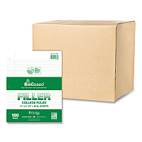Roaring Spring Filler Paper, 3-Hole, 8.5 x 11, College Rule, 100 Sheets/Pack, 24 Packs/Carton (ROA13986CS)