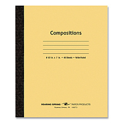 Roaring Spring Flexible Cover Composition Notebook, Wide/Legal Rule, Manila Cover, (48) 8.5 x 7 Sheets, 72/Carton (ROA77308CS)