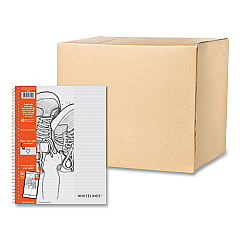 Roaring Spring Whitelines Notebook, Medium/College Rule, Gray/Orange Cover, (70) 8.5 x 11 Sheets, 12/Carton (ROA17000CS)